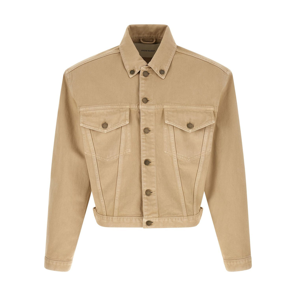 Entire Studios Beige Cotton Denim Jacket