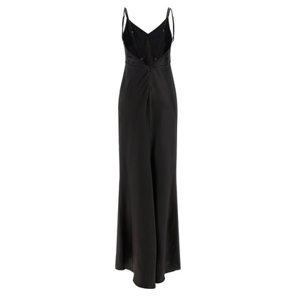 Elisabetta Franchi Black Polyester Long Dress