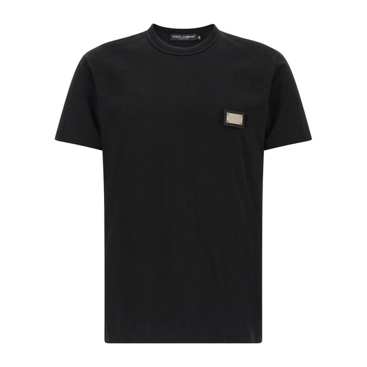 Dolce & Gabbana Black Cotton T-Shirt