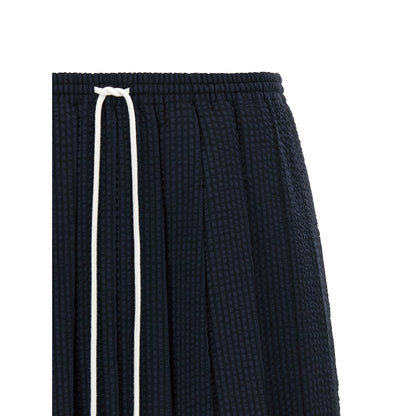 Thom Browne Blue Wool Long Skirt