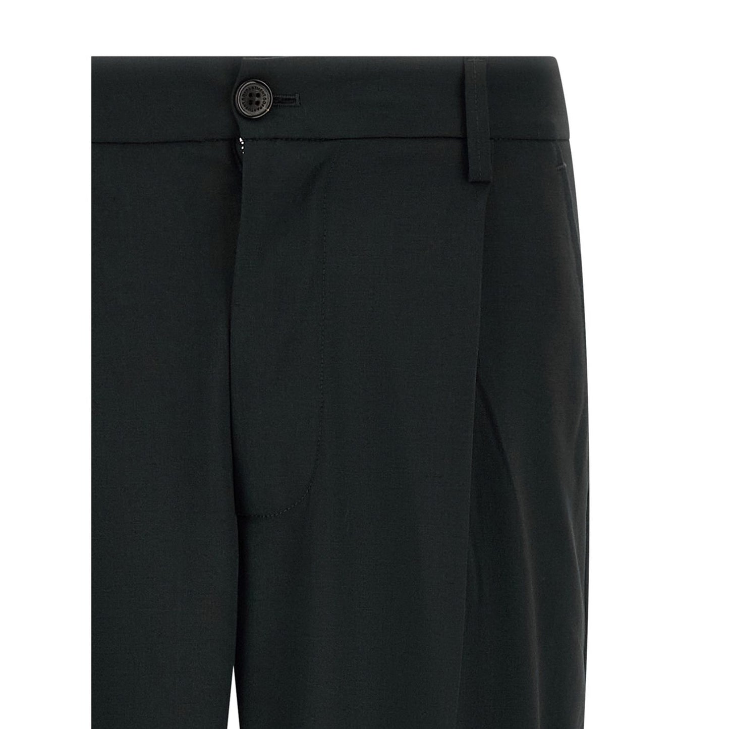 Department 5 Black Polyester Casual Pants