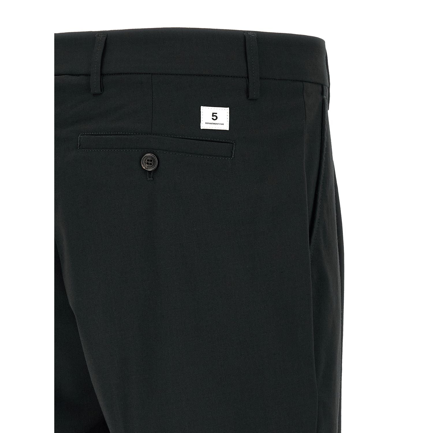 Department 5 Black Polyester Casual Pants