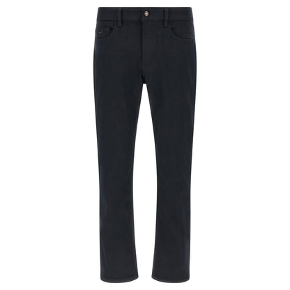 Hugo Boss Blue Polyester Straight-Leg Jeans