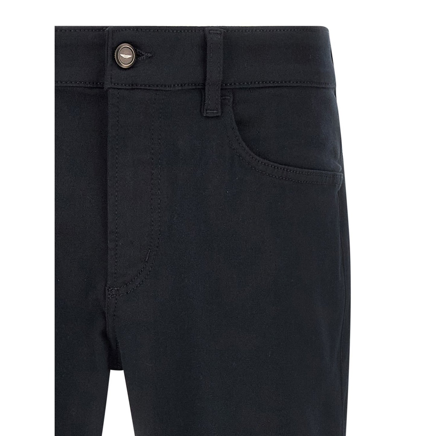 Hugo Boss Blue Polyester Straight-Leg Jeans