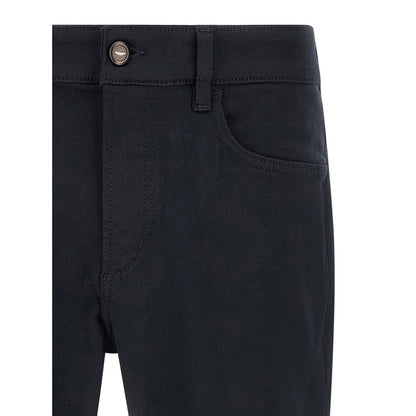 Hugo Boss Blue Polyester Straight-Leg Jeans