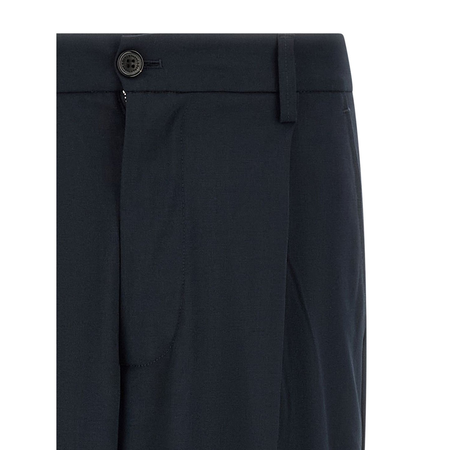Department 5 Blue Polyester Casual Pants