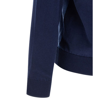 Ballantyne Blue Cotton Cardigan
