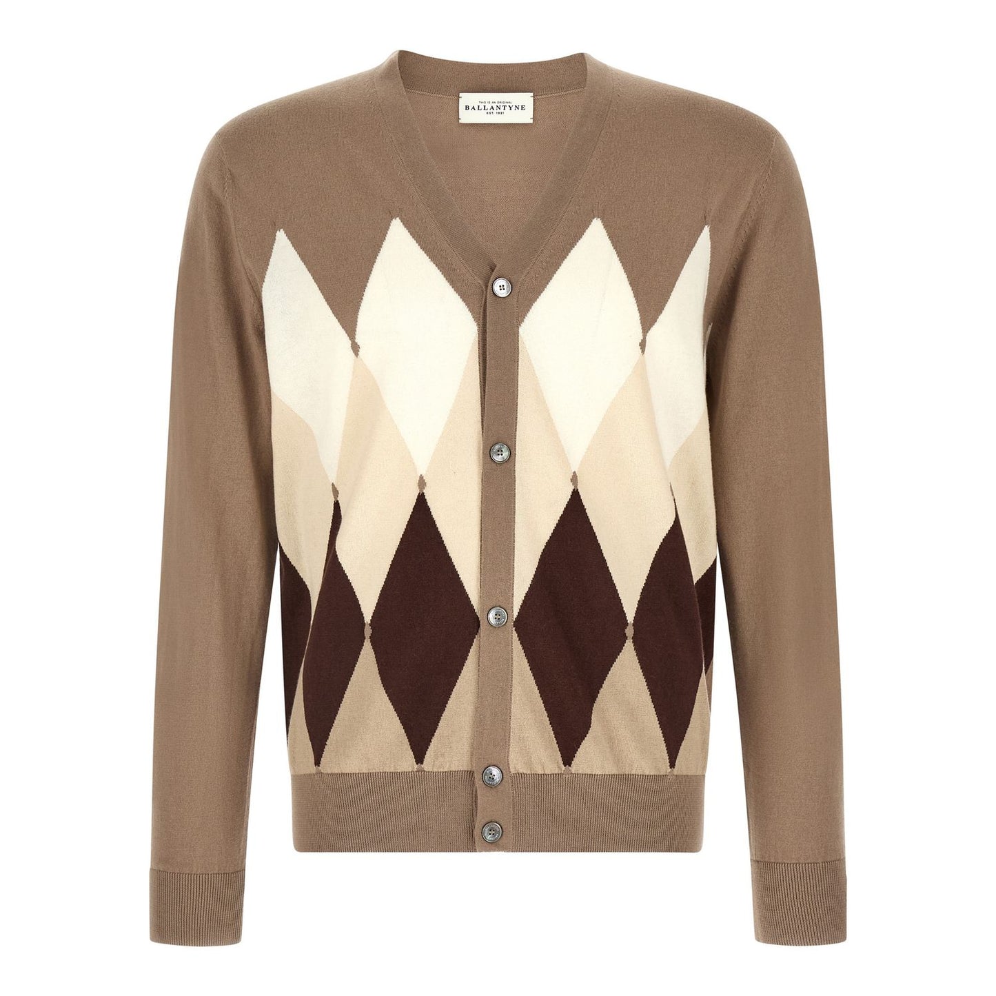 Ballantyne Brown Cotton Cardigan