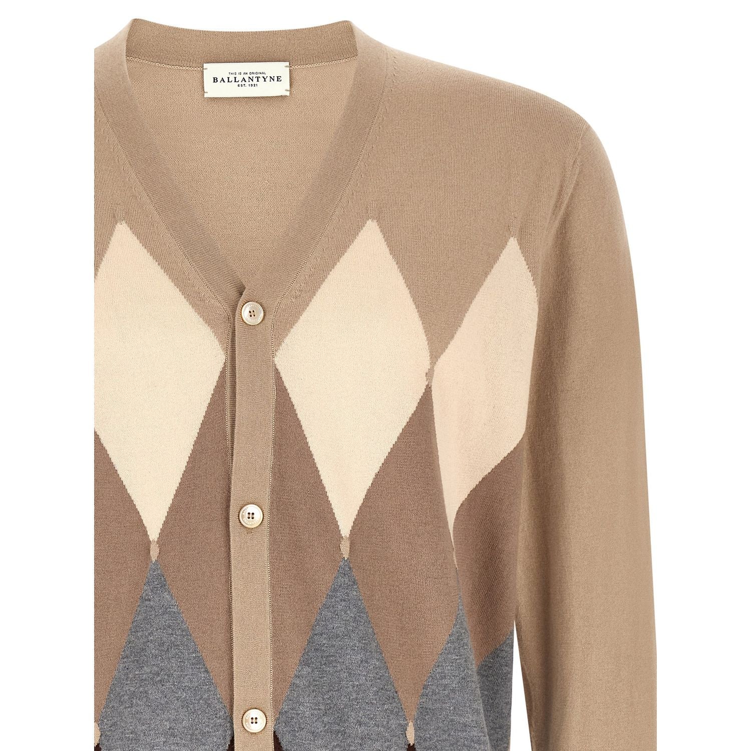Ballantyne Beige Cotton Cardigan