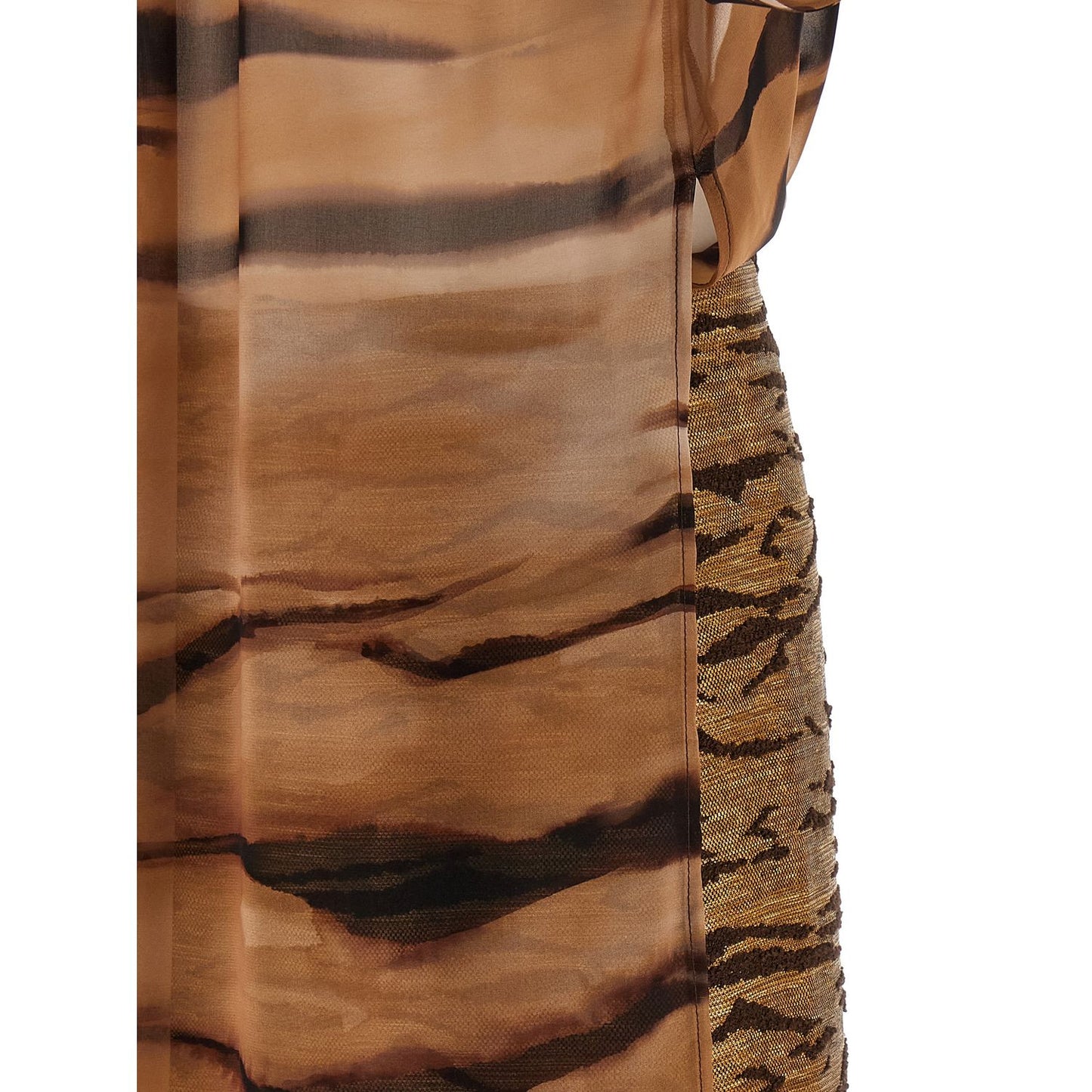 Elisabetta Franchi Brown Polyester Short Dress