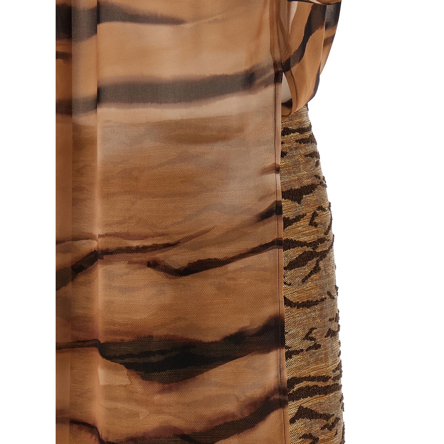 Elisabetta Franchi Brown Polyester Short Dress