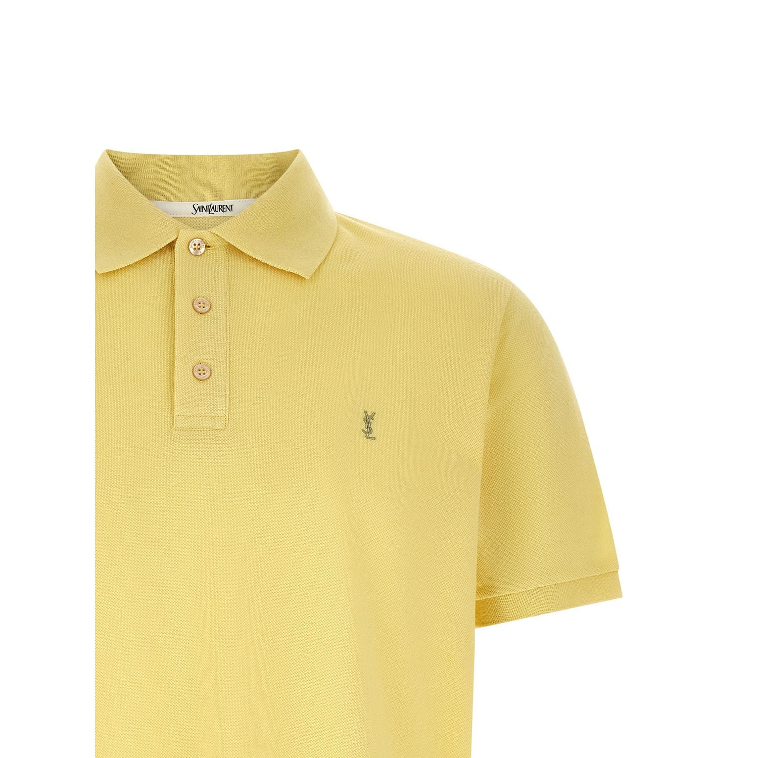 Saint Laurent Bicolor Cotton Polo Shirt