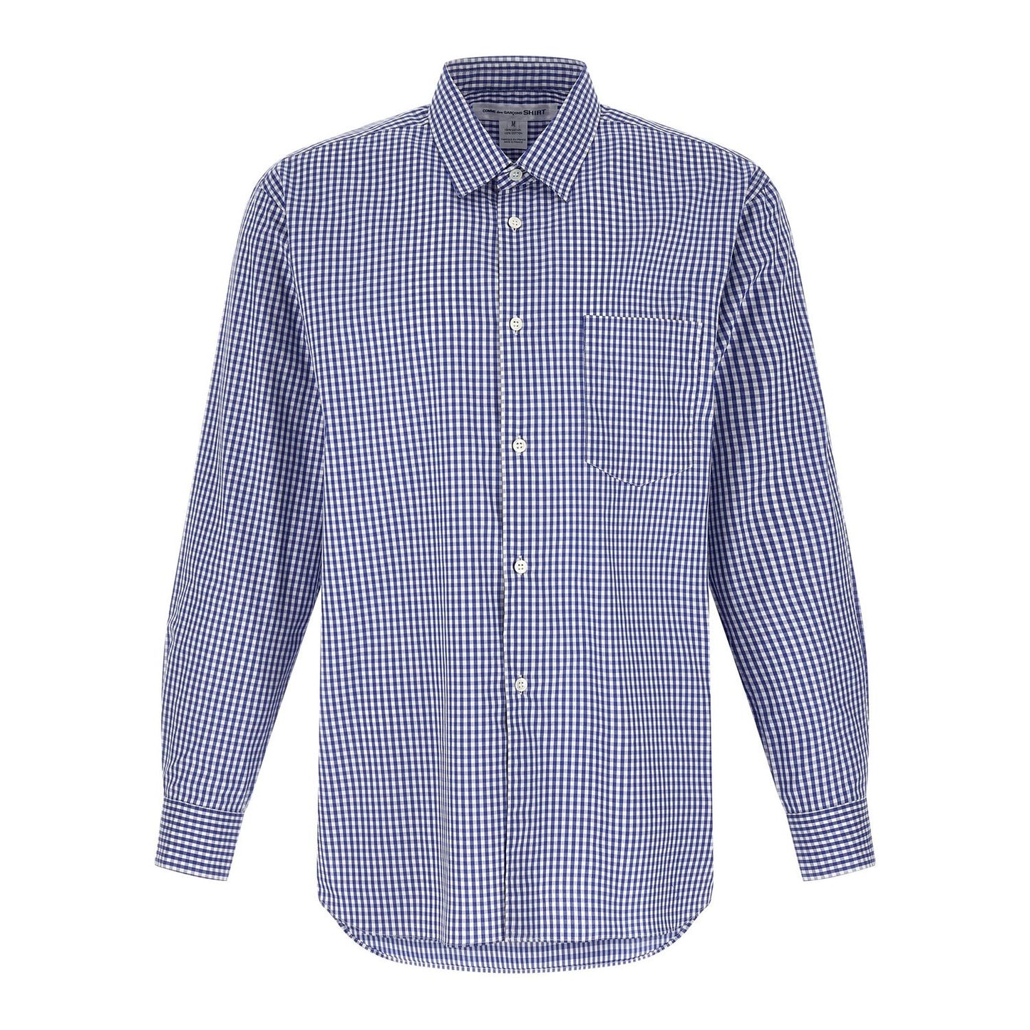 Comme Des Garçons Blue Cotton Blouse