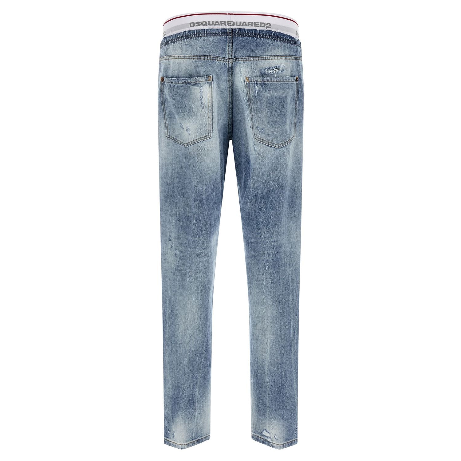 Dsquared² Blue Cotton Relaxed Fit Jeans