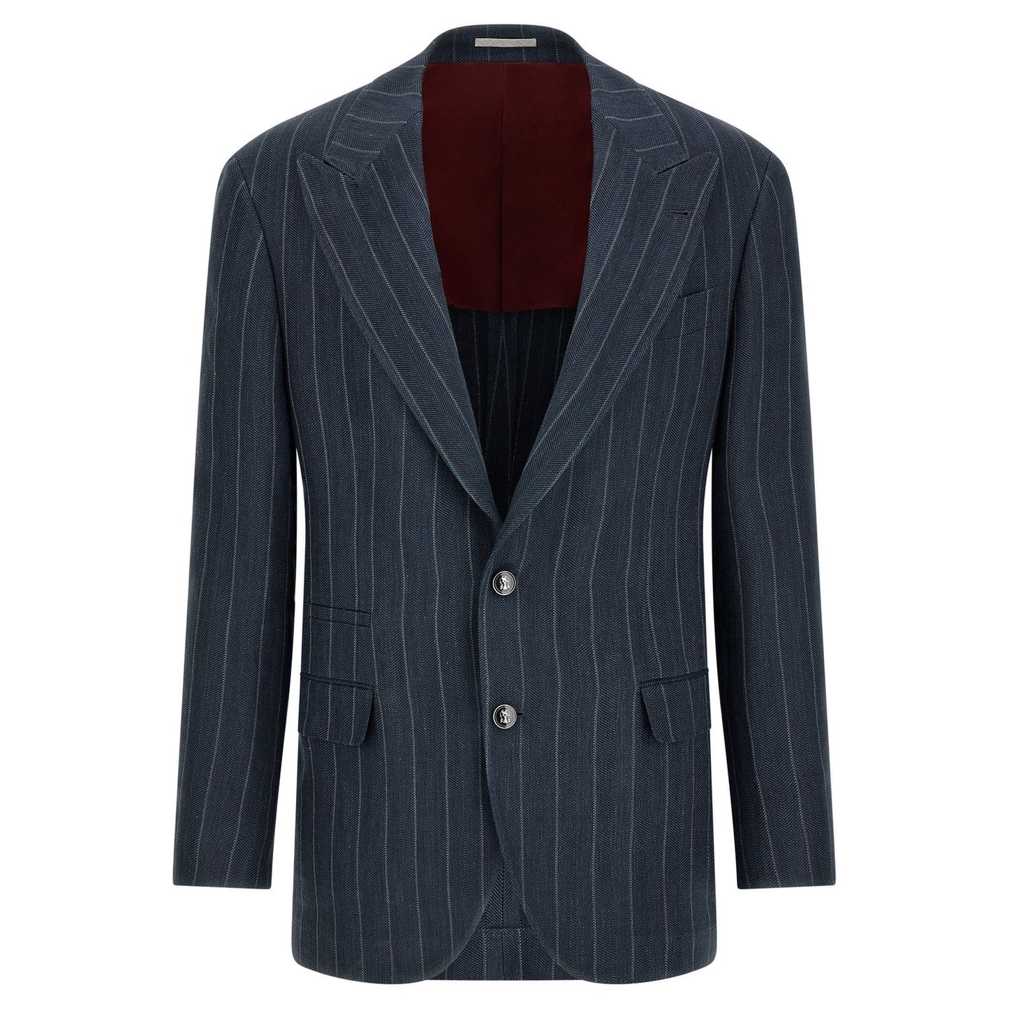 Brunello Cucinelli Blue Hemp Blazer
