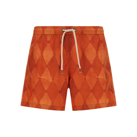 Ballantyne Orange Polyester Swim Shorts