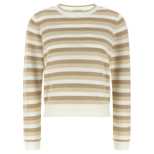 Brunello Cucinelli Beige Cotton Cardigan