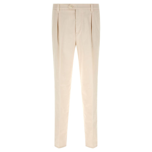 Brunello Cucinelli White Cotton Casual Pants