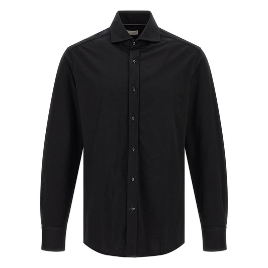 Brunello Cucinelli Black Cotton Blouse