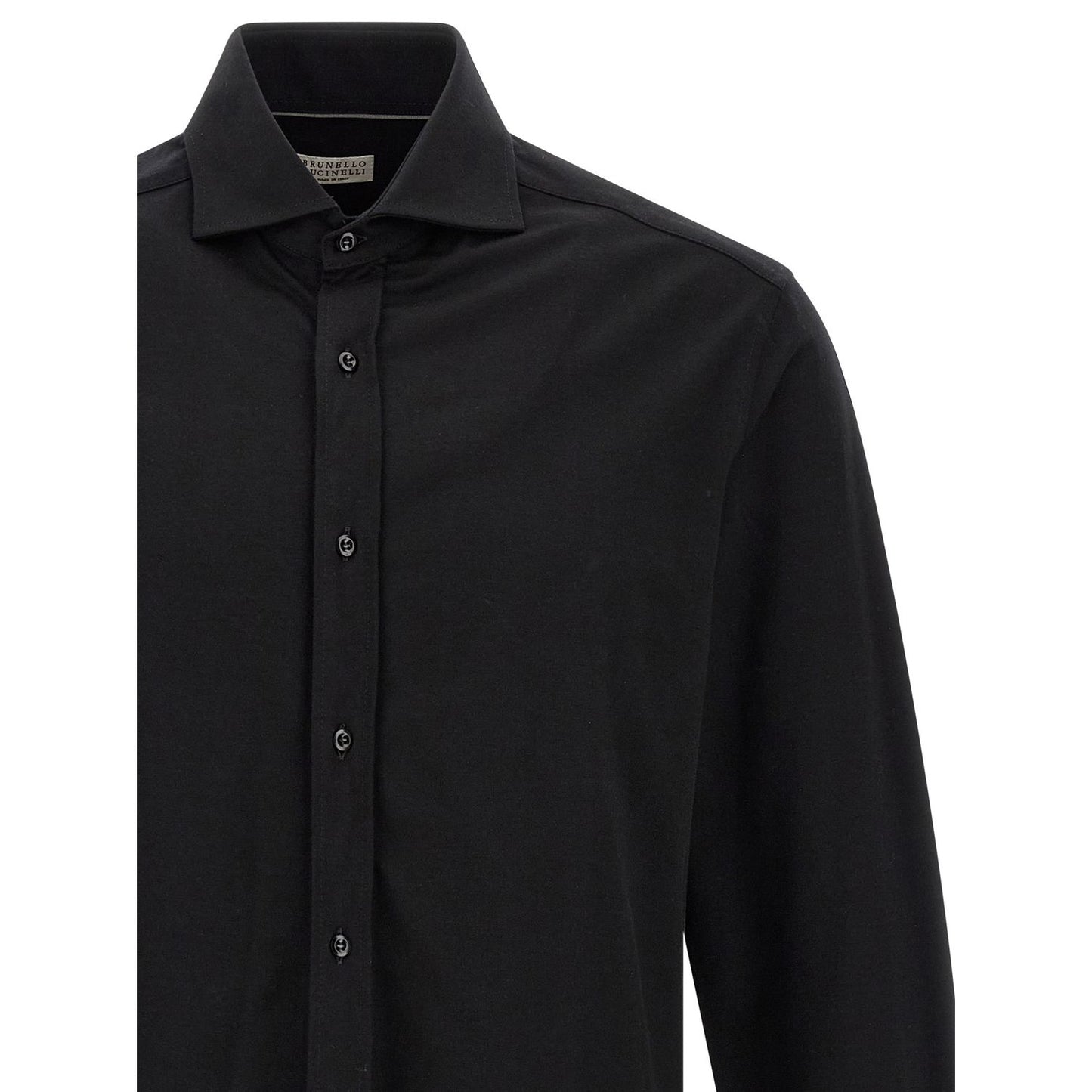 Brunello Cucinelli Black Cotton Blouse