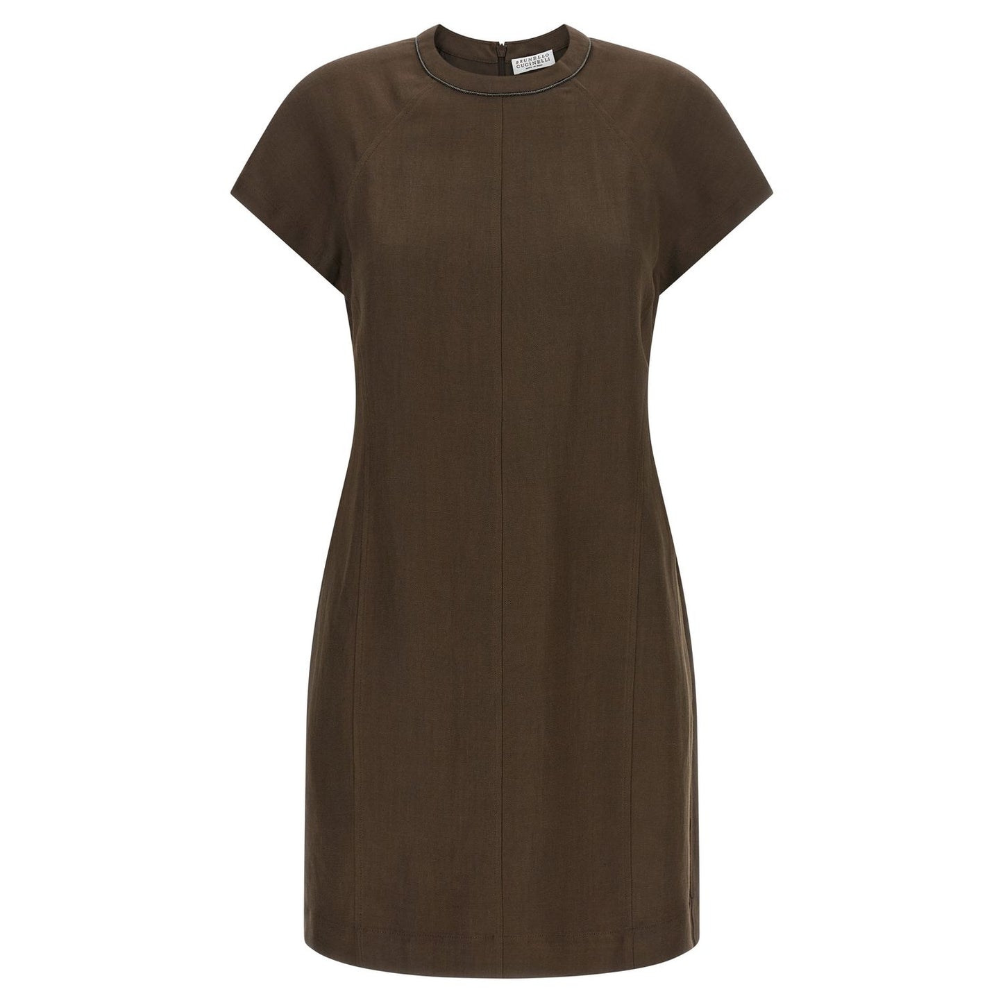 Brunello Cucinelli Brown Viscose Short Dress