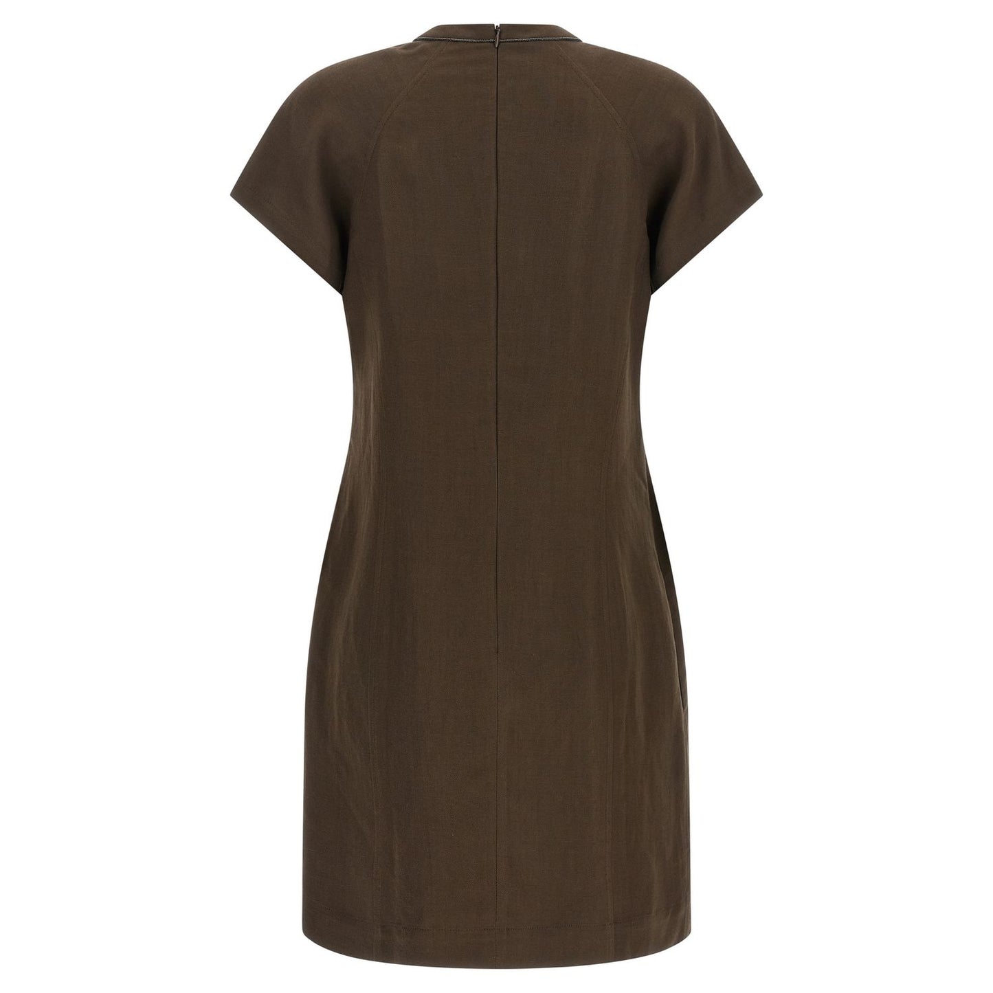 Brunello Cucinelli Brown Viscose Short Dress