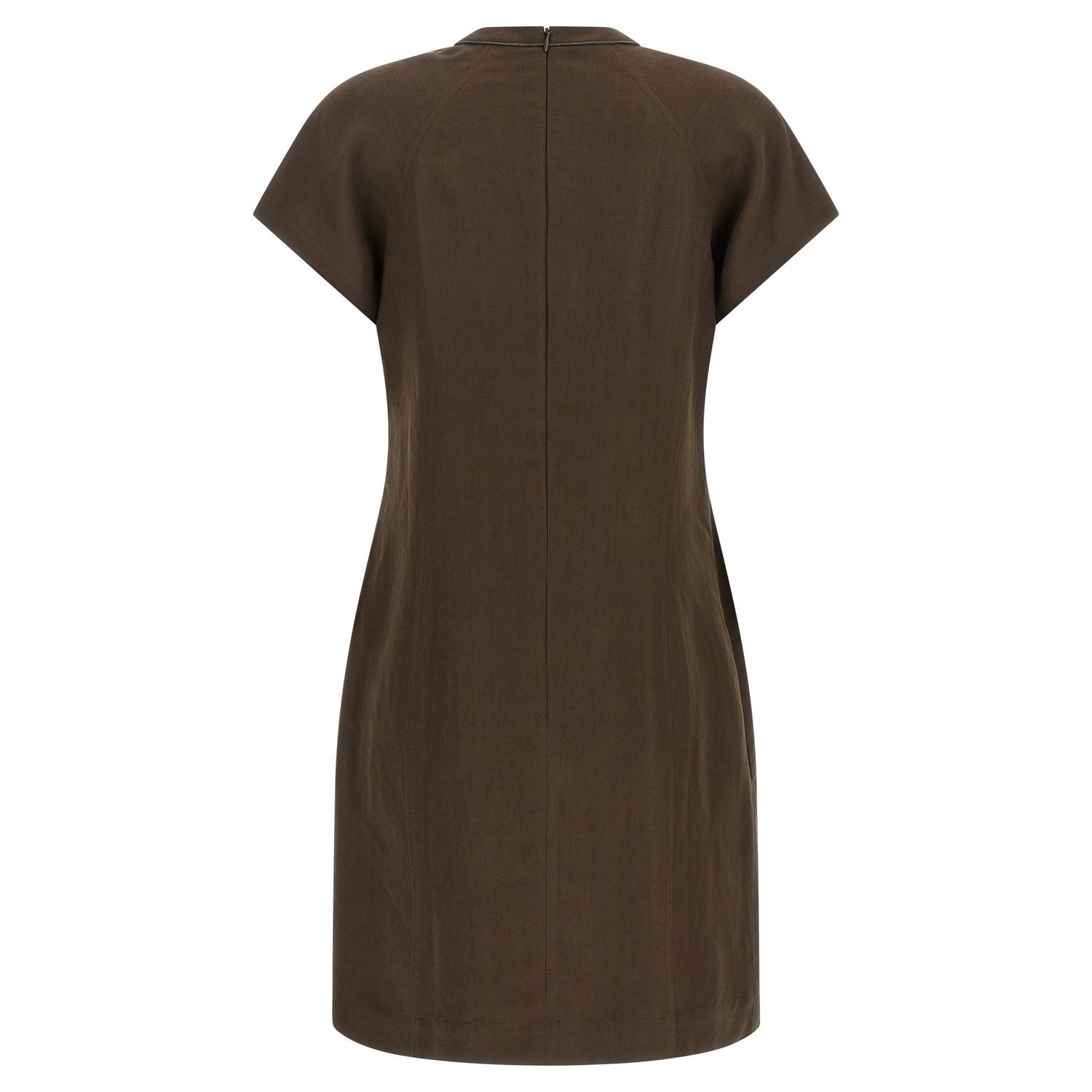 Brunello Cucinelli Brown Viscose Short Dress