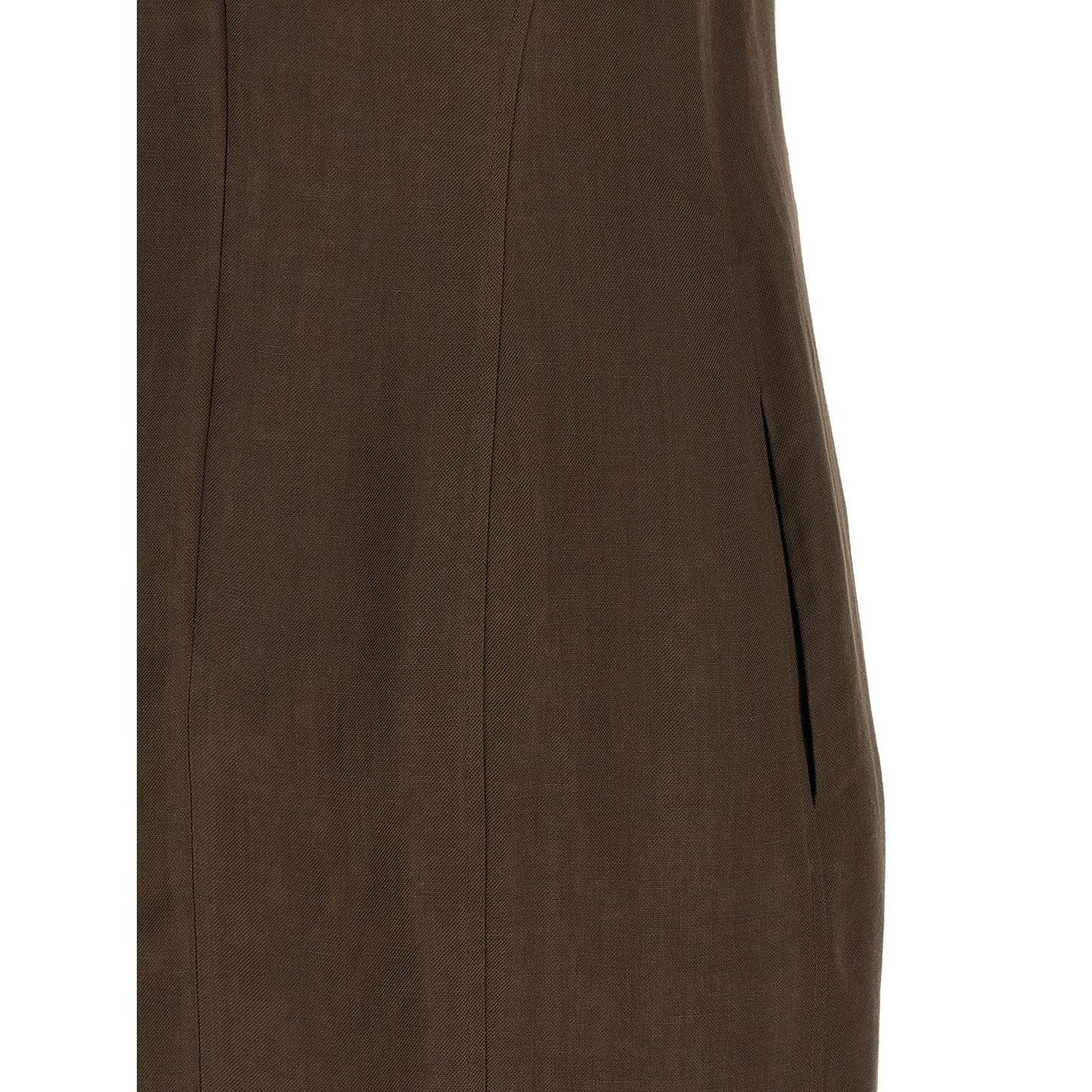 Brunello Cucinelli Brown Viscose Short Dress