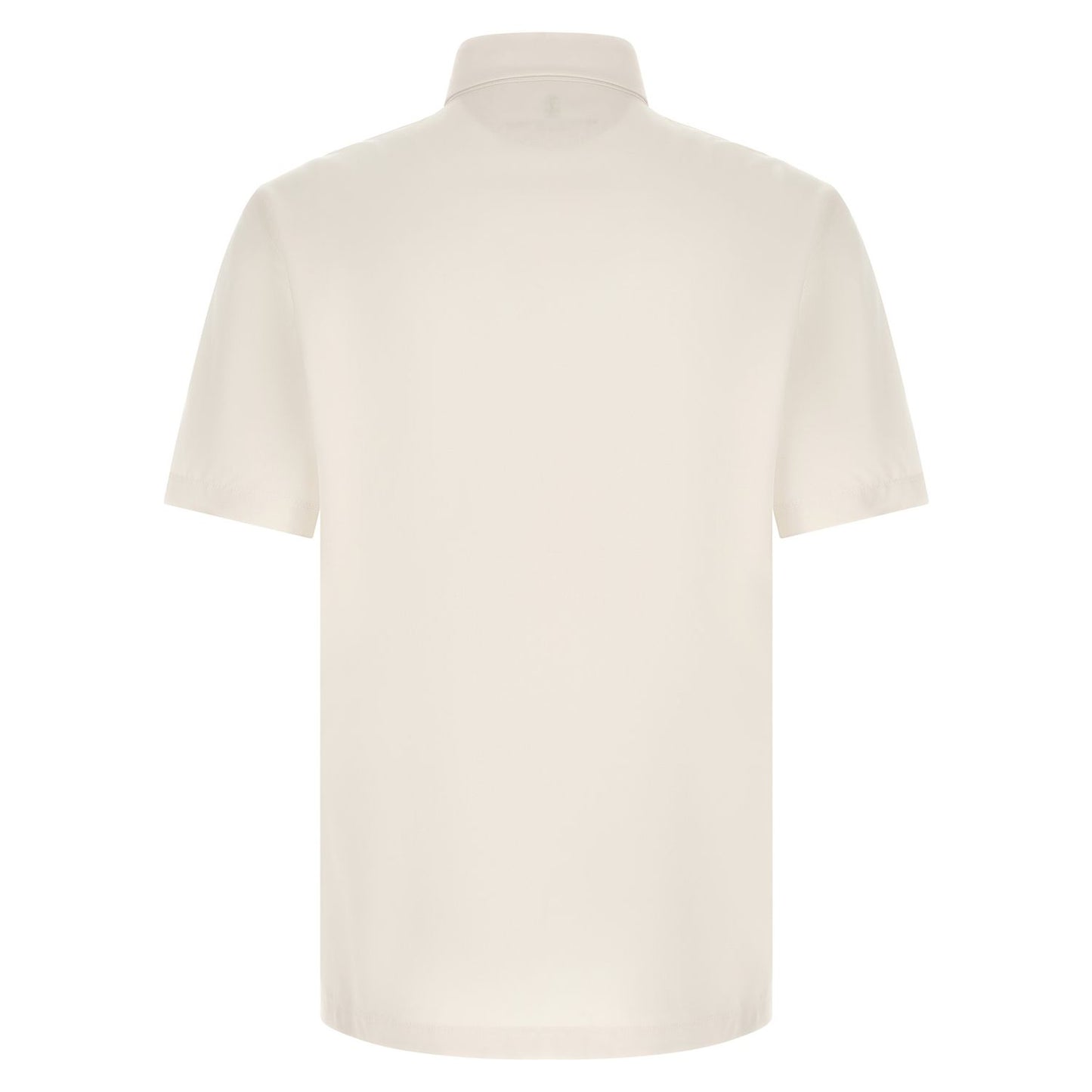 Brunello Cucinelli White Virgin Wool Polo Shirt