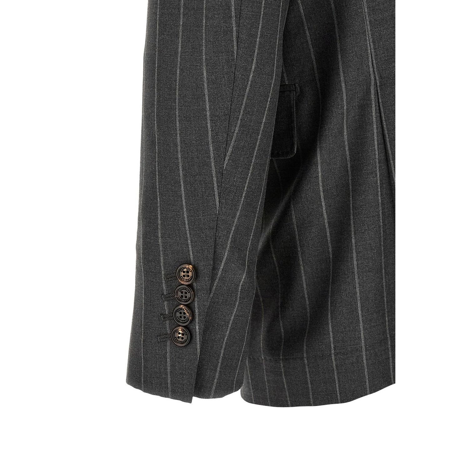Brunello Cucinelli Gray Virgin Wool Blazer