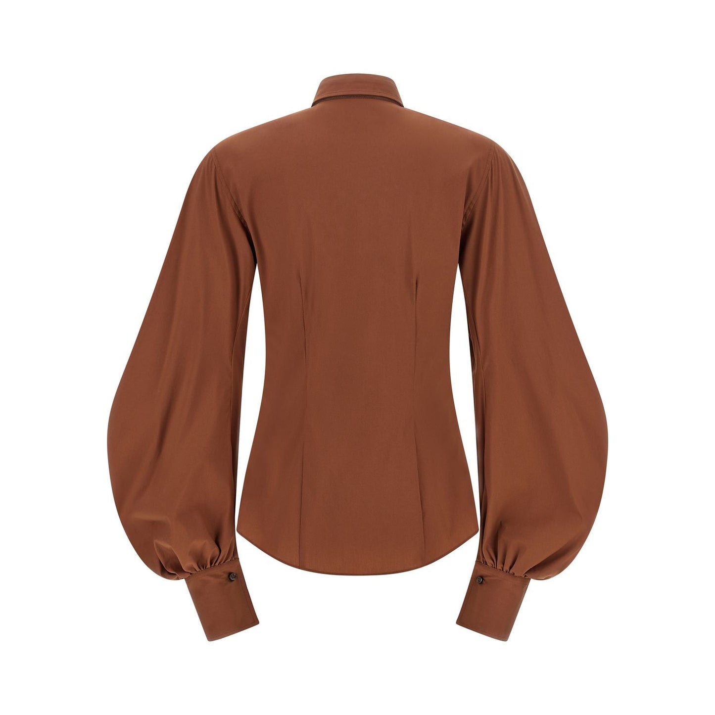Brunello Cucinelli Brown Cotton Blouse
