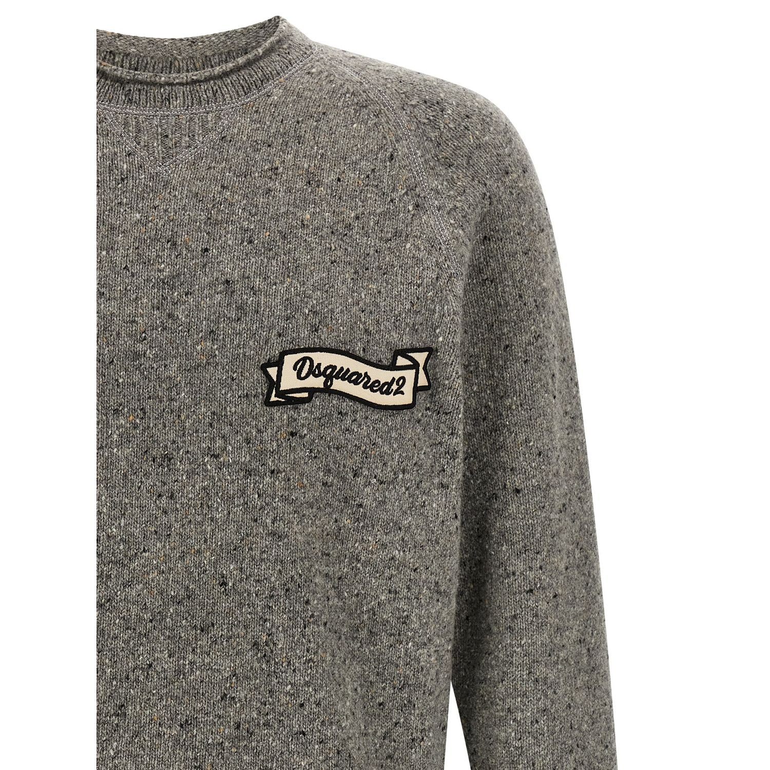 Dsquared² Gray Wool Cardigan