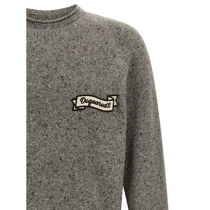 Dsquared² Gray Wool Cardigan