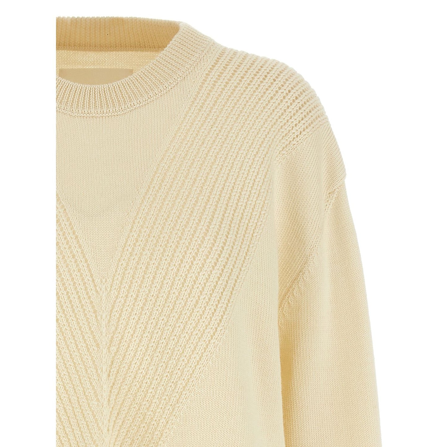 Jil Sander White Wool Cardigan