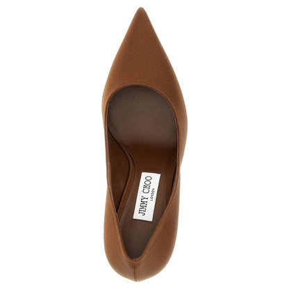 Jimmy Choo Brown Tencel High Heel Pumps