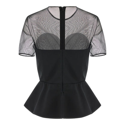 Nensi Dojaka Black Virgin Wool Tank Tops