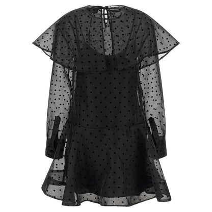 Ganni Black Recycled Polyester Short Dress