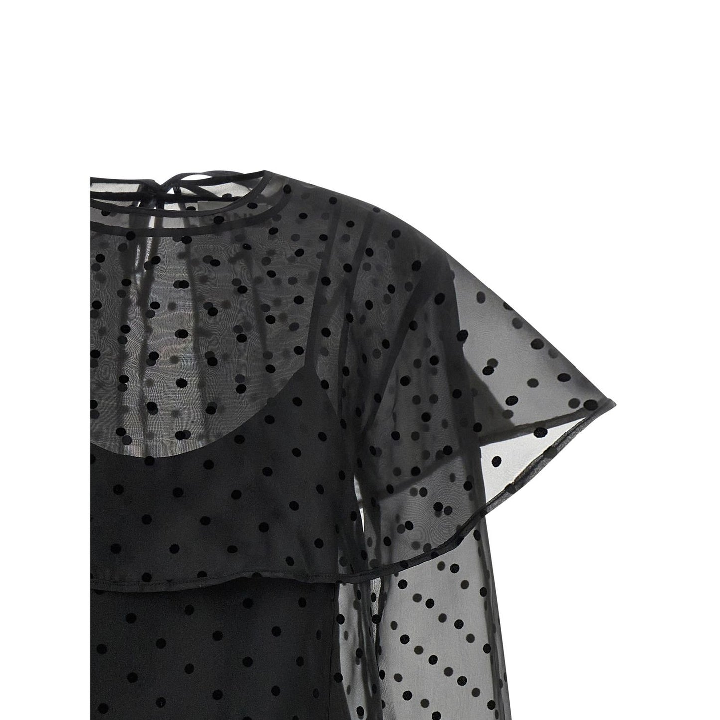 Ganni Black Recycled Polyester Short Dress
