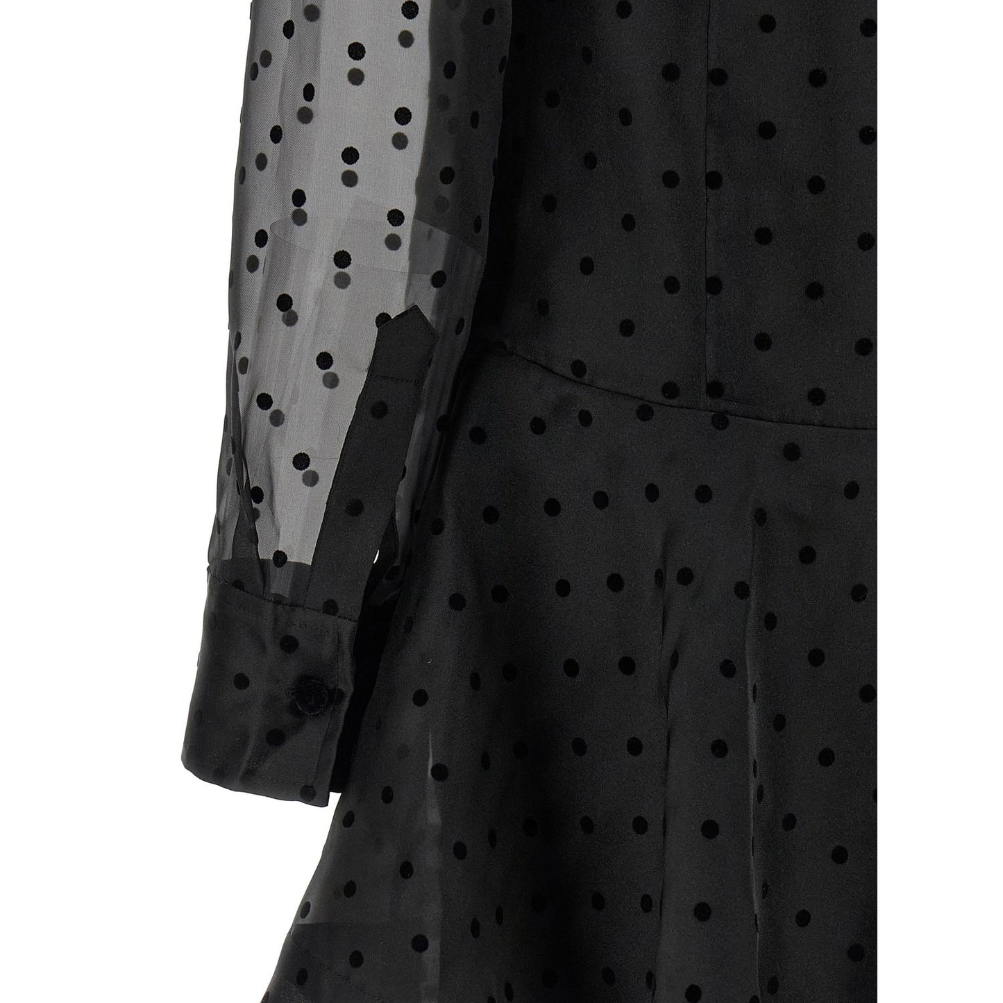 Ganni Black Recycled Polyester Short Dress