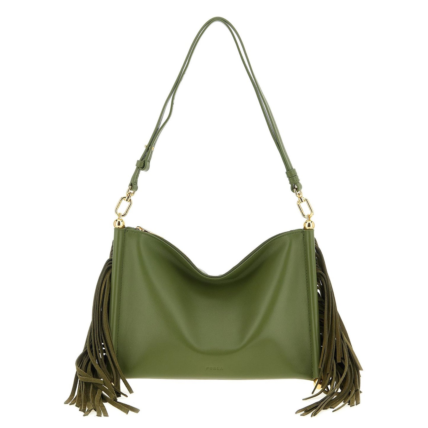 Furla Bicolor Lamb Leather Shoulder Bag