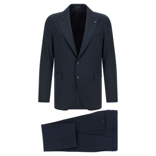 Tagliatore Blue Virgin Wool Two-Piece Suit