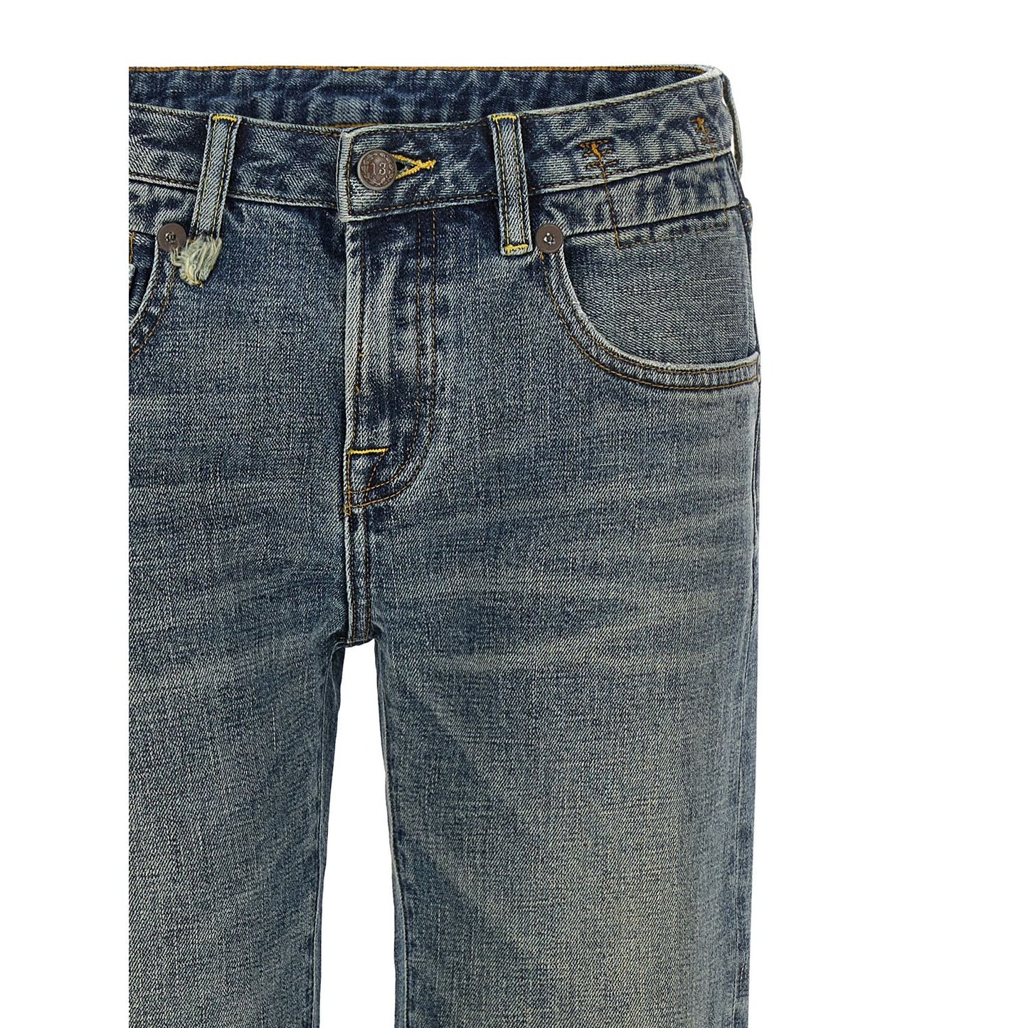 R13 Blue Cotton Flared Jeans