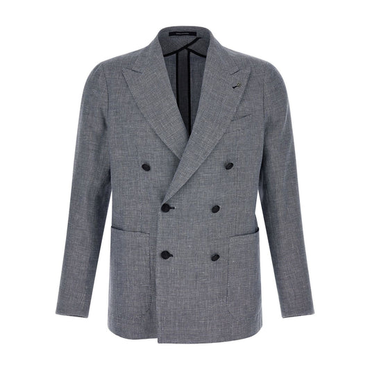 Tagliatore Blue Linen Blazer