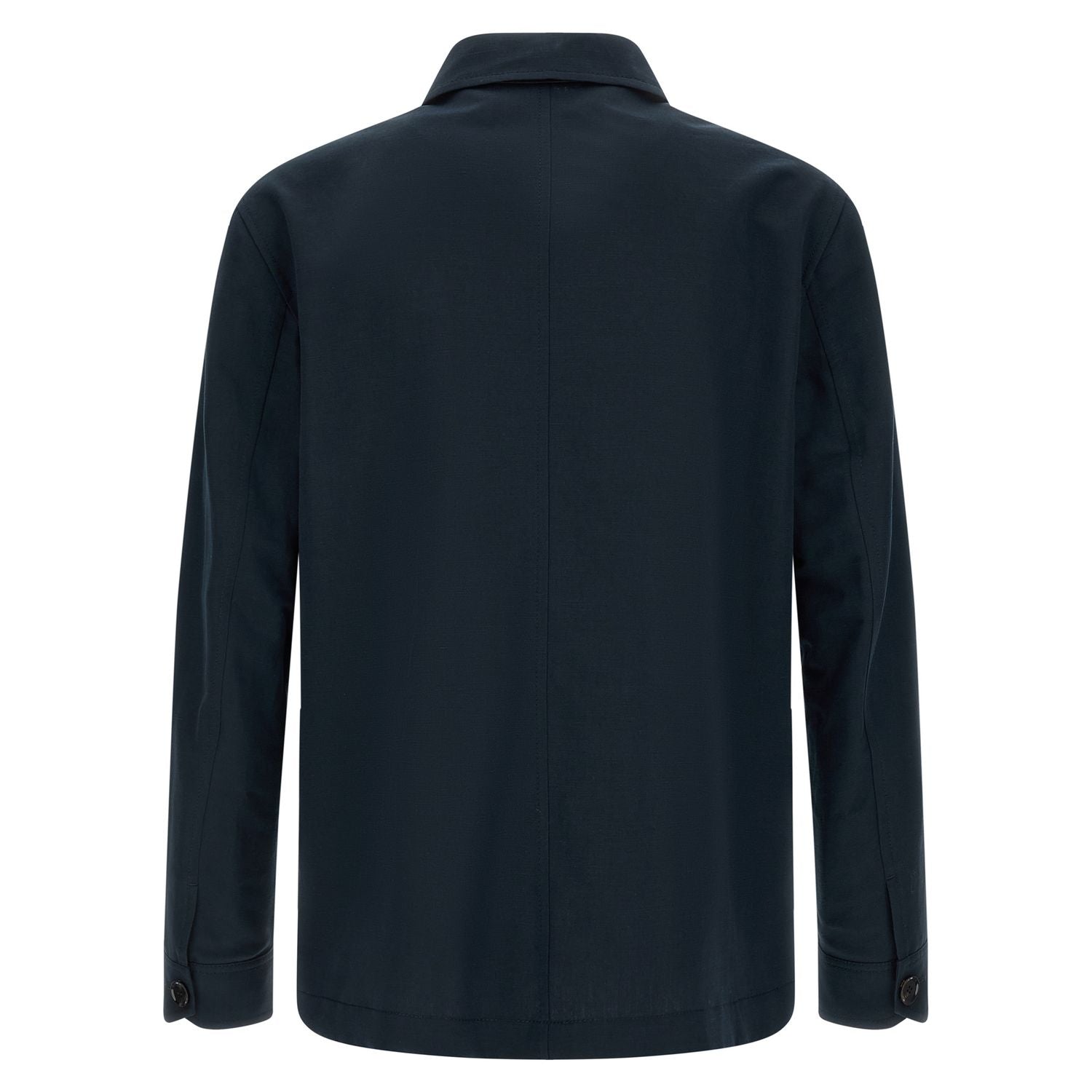 Brioni Blue Linen Full-Length Jacket