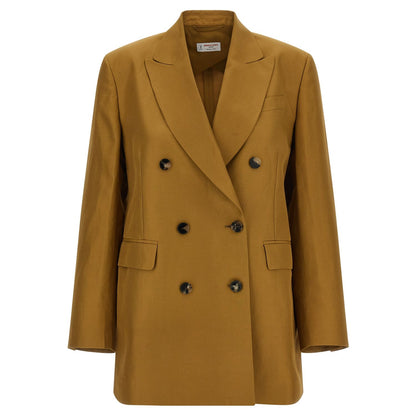 Alberto Biani Brown Viscose Blazer