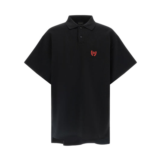 Balenciaga Black Cotton Polo Shirt