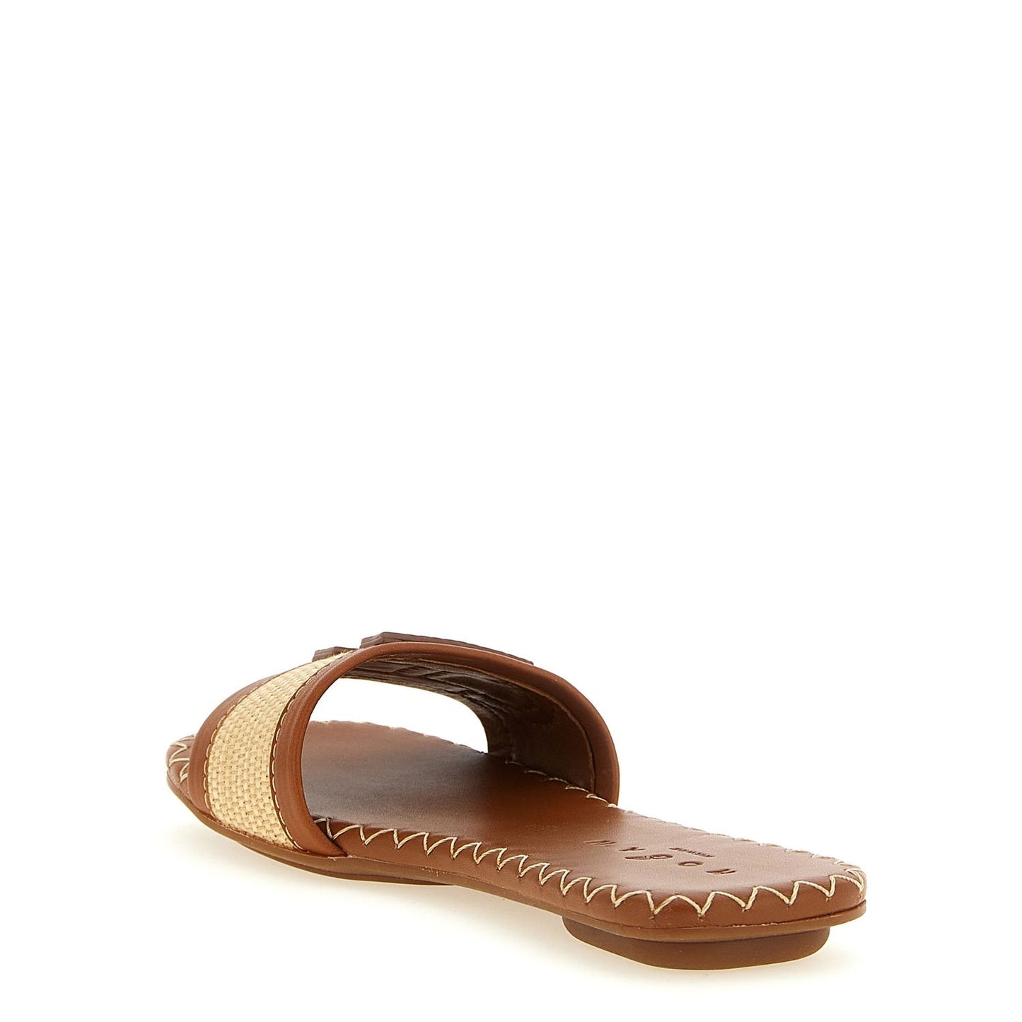 Hogan Brown Cotton Slides