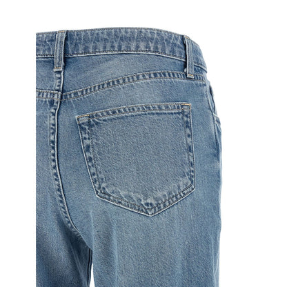L'Agence Blue Cotton Flared Jeans