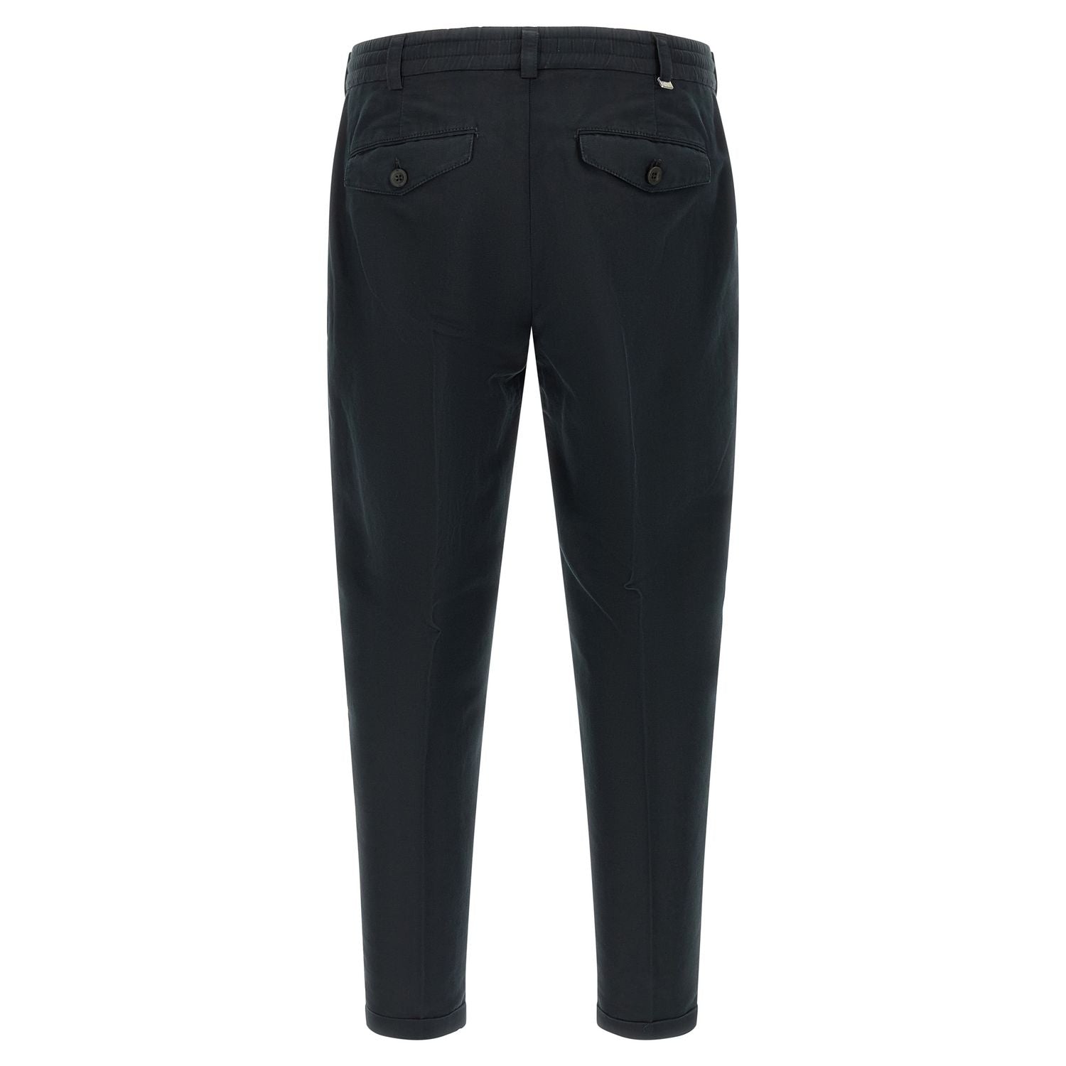 PT Torino Black Linen Casual Pants