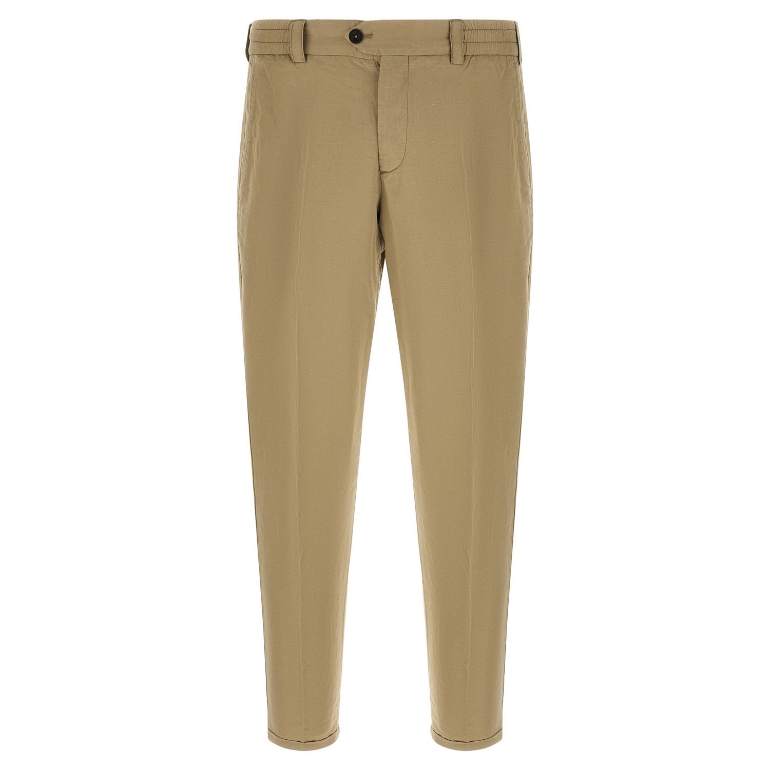 PT Torino Beige Linen Casual Pants